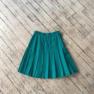 Vintage 1990s Pleated Wool Tennis Skirt Braemar by Jeremy Scott / 25" waist